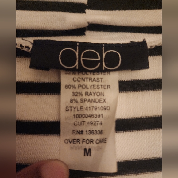 Deb Black and White Stripe top - Picture 6 of 6